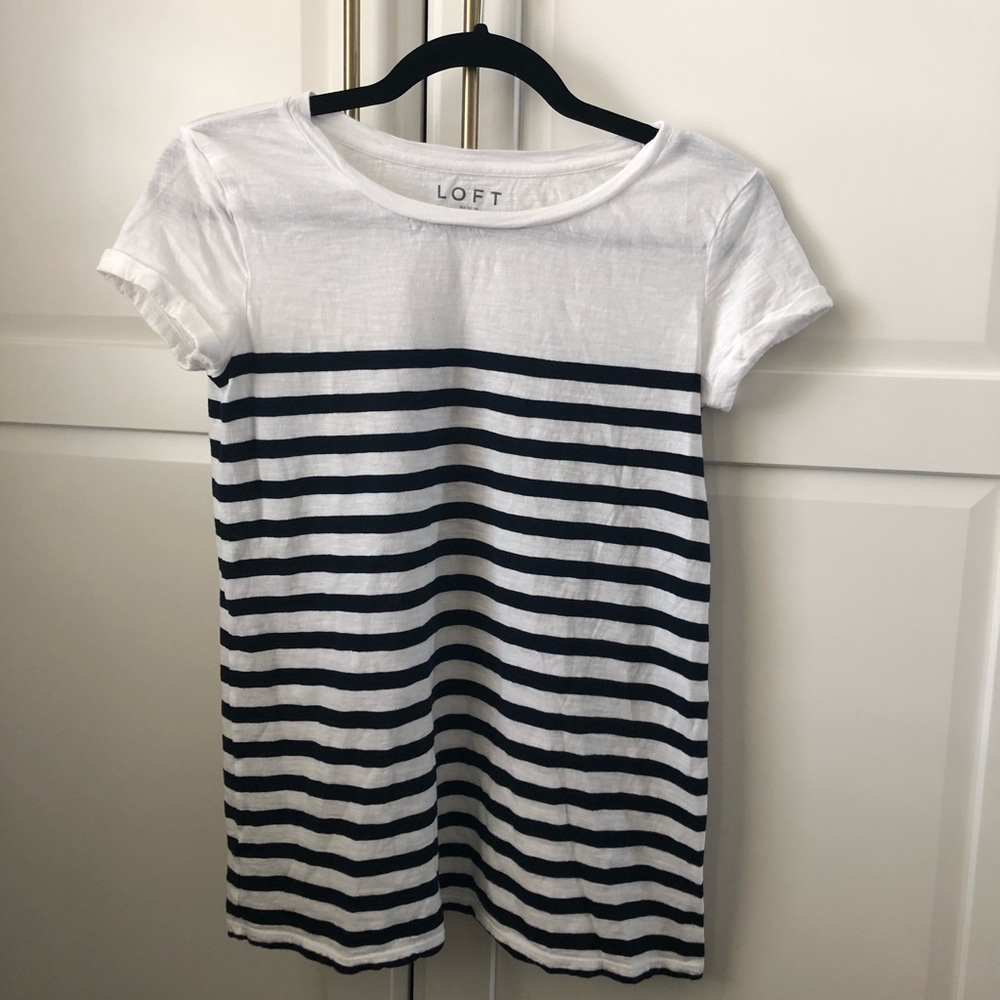 Loft short sleeve striped tee